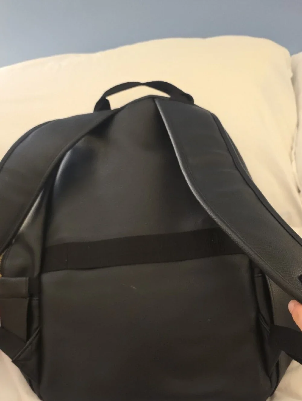 Simple Modern Brand Legacy Vegan Leather Backpack - BLACK with Gold Zippers